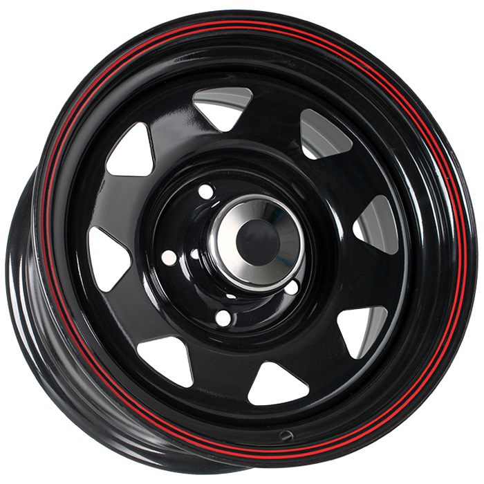 Литой диск Grizzly SW01-1541 R16 7J 5x139.7 ET-5 Литой диск Grizzly SW01-1541 R16 7J 5x139.7 ET-5 DIA 108.5 Shinning Black With 2 Red Line
