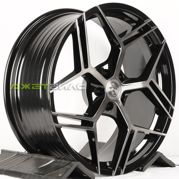 Литой диск Jetwheel Blade R20 9J 5x112 ET35 DIA 66.6 Gloss Black Brush With Dark Tint