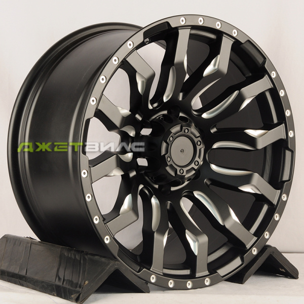 Литой диск Jetwheel JT124-8 R18 9J 6x139.7 ET0 DIA 110 MB+Milling Spoke&Rivets