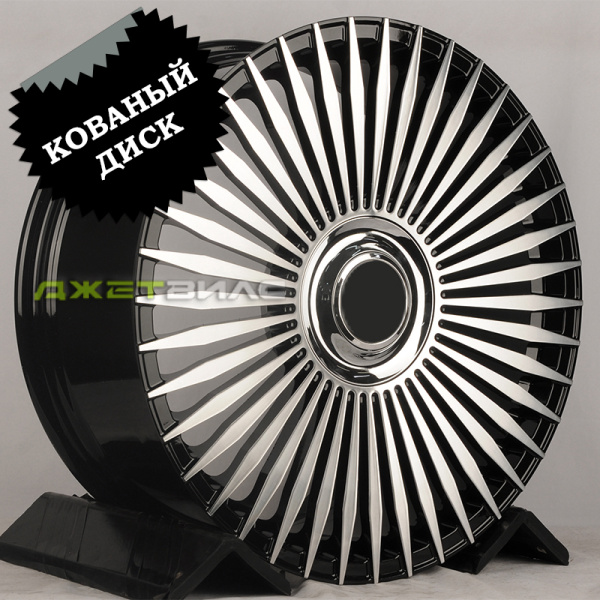 Кованый диск JETFORGED CR08005 R22 9J 6x139.7 ET25 DIA 77.8 Black Machined Face
