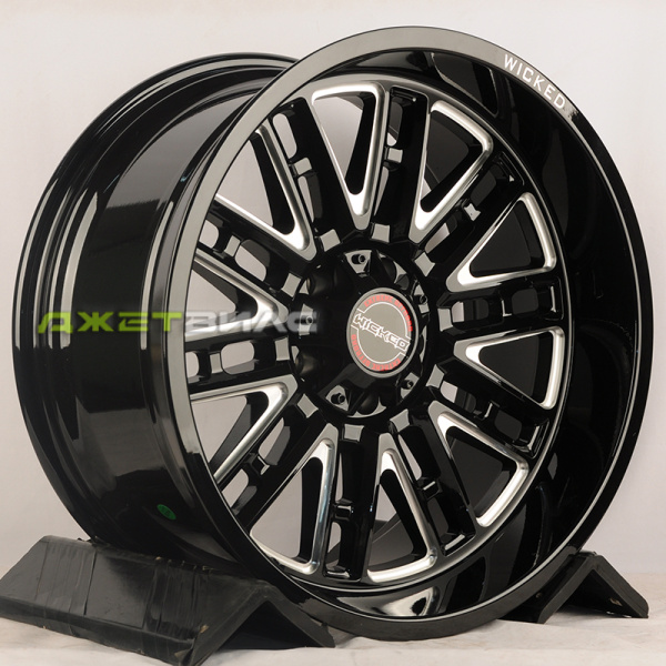 Литой диск Jetwheel FA646 R20 10J 5x127 ET-19 DIA 78.1 Gloss Black Milled