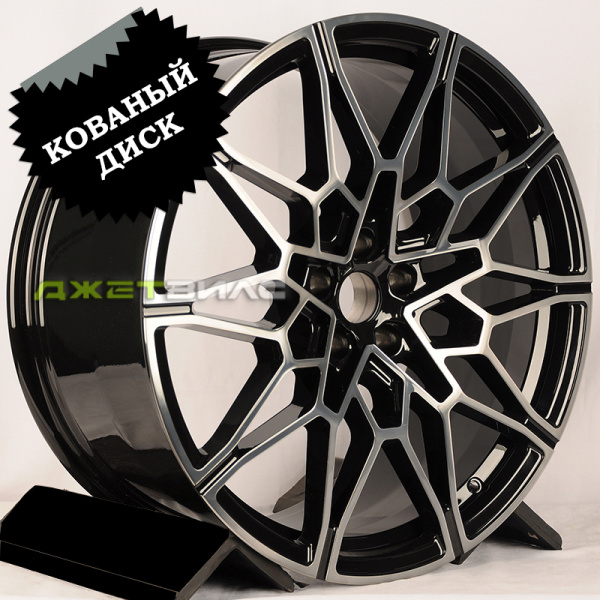 Кованый диск JETFORGED RGW1842 R22 10.5J 5x112 ET43 DIA 66.56 Gloss Black Brush With Dark Tint