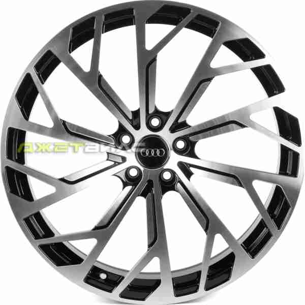 Кованый диск PTRACING FG886X-SK349 R21 9.5J 5x112 ET30 DIA 66.45 Черный + Полированные Спицы