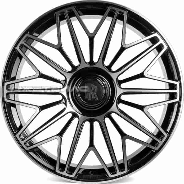 Кованый диск SKILL RR134 R24 10J 5x112 ET25 DIA 66.6 Черный + Полированные Спицы