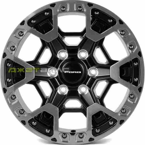 Кованый диск SKILL SB129-SK290 R17 9J 6x135 ET32 DIA 87.1 чёрный матовый + декоративные кольца SH33