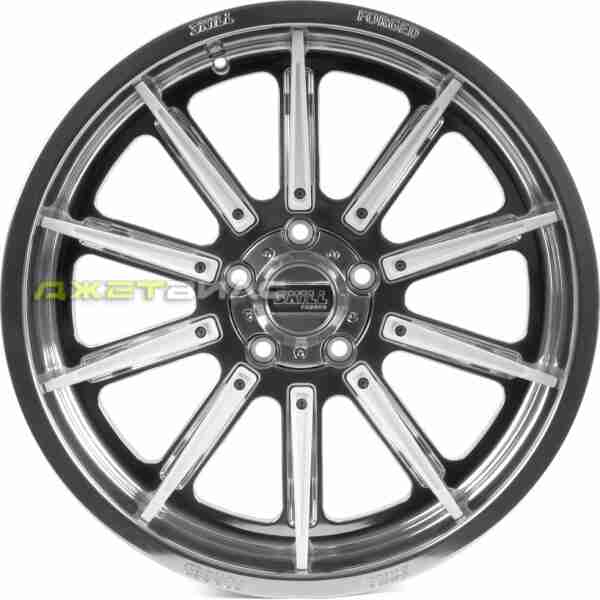Кованый диск SKILL SD101-SK335 R20 10J 5x127 ET-18 DIA 71.6 зеркальная полировка + белые спицы