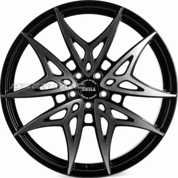 Кованый диск SKILL SL089 R21 8.5J 5x108 ET40 DIA 63.4 Черный + Полированные Спицы