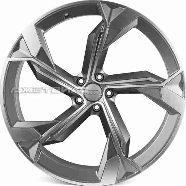 Кованый диск SKILL SL089-SL107 R23 10.5J 5x112 ET18 DIA 66.5 Графит + Полированные Спицы