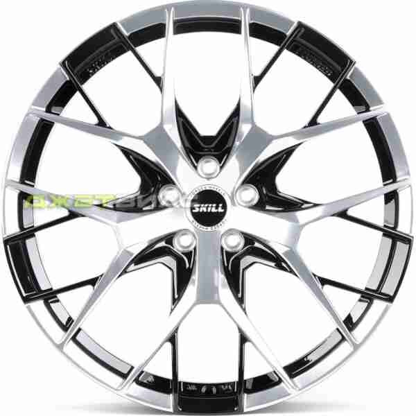 Кованый диск SKILL SL163-SV465 R21 8.5J 5x114.3 ET30 DIA 60.1 Чёрный Глянцевый + Полировка