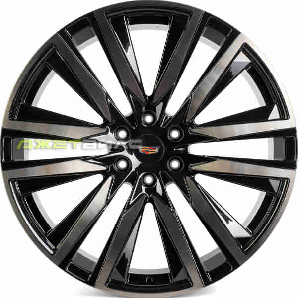 Кованый диск SKILL SL203 R24 10J 6x139.7 ET30 DIA 78.1 Чёрный + Полированные Спицы Под Тёмным Лаком