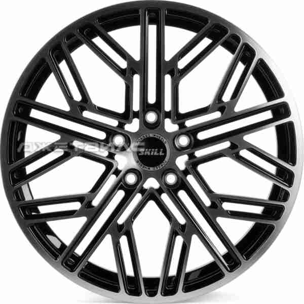 Кованый диск SKILL SL238 R19 8J 5x120 ET41.5 DIA 66.1 Черный + Полированные Спицы