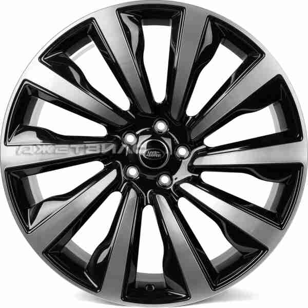 Кованый диск SKILL SL239 R23 10.5J 5x120 ET40 DIA 72.6 Чёрный + Полированные Спицы Под Тёмным Лаком