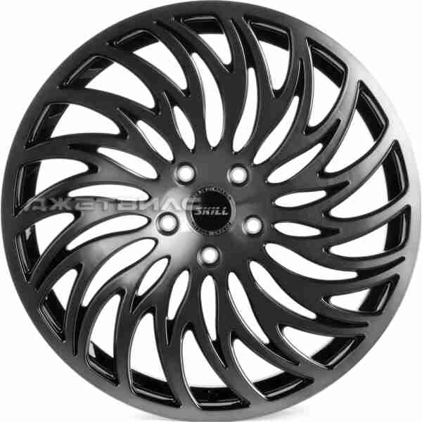 Кованый диск SKILL SL268-SK332 R20 8.5J 5x120 ET30 DIA 66.1 Чёрный Глянцевый + Полированные Спицы + Темный Лак