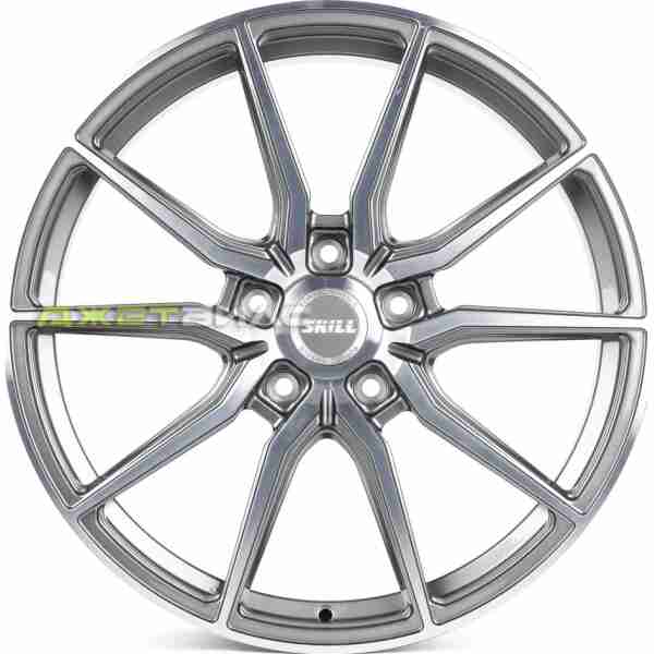 Кованый диск SKILL SL292-SL075 R20 8.5J 5x127 ET50 DIA 71.5 Графит Глянцевый + Полированные Спицы