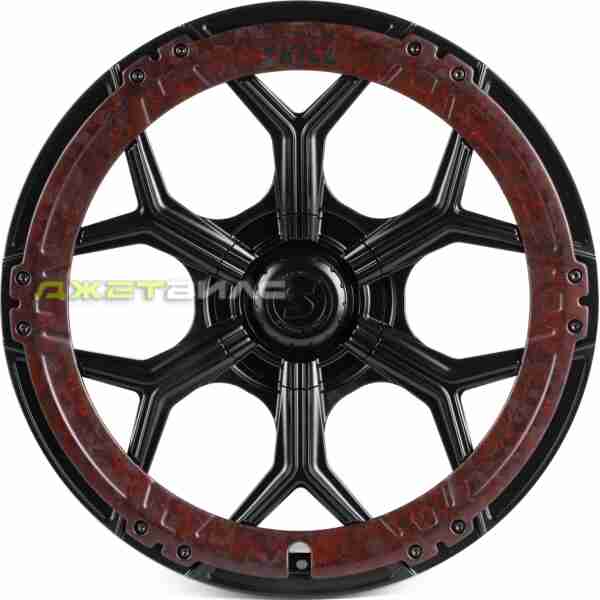 Кованый диск SKILL SL401-SK364 R22 9.5J 5x130 ET20 DIA 84.1 чёрный матовый + карбон SFC19