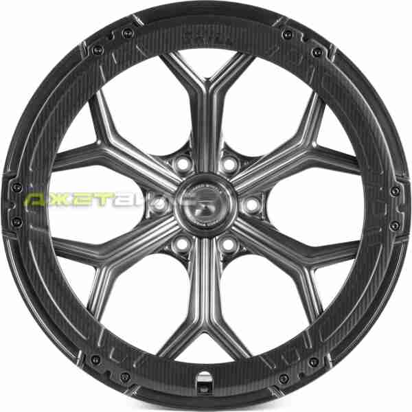 Кованый диск SKILL SL401-CS442 R22 9J 6x139.7 ET19 DIA 77.8 серебро матовое + карбон SFC11