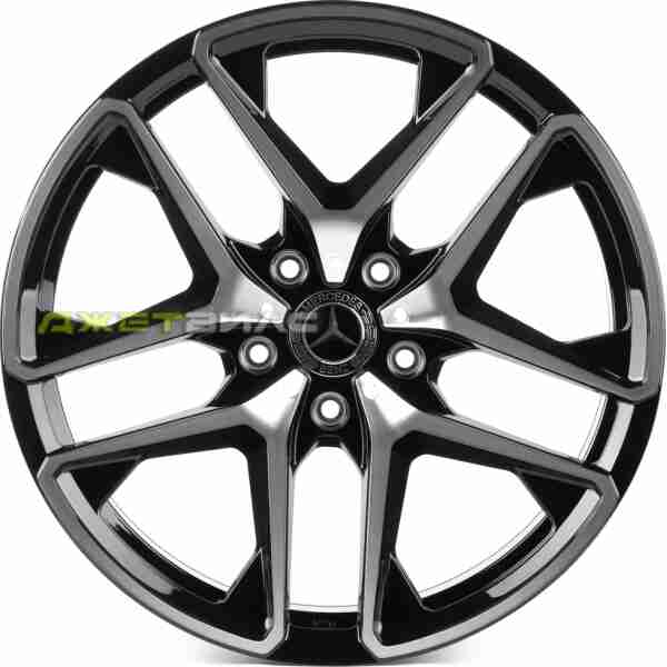 Кованый диск SKILL SL463-SV452 R20 9.5J 5x130 ET35 DIA 84.1 Чёрный Глянцевый + Полированные Спицы