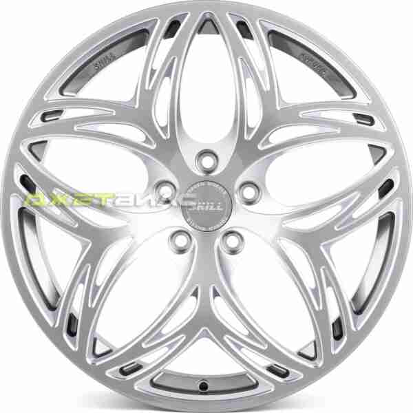 Кованый диск SKILL SL502-CT369 R19 9.5J 5x114.3 ET45 DIA 64.1 Графит Глянцевый + Полированные Спицы