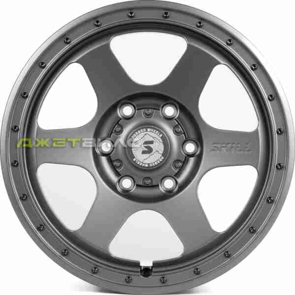 Кованый диск SKILL SL511-CS236 R17 9J 6x139.7 ET25 DIA 106.1 Графит Матовый + Чёрные Декоративные Болты