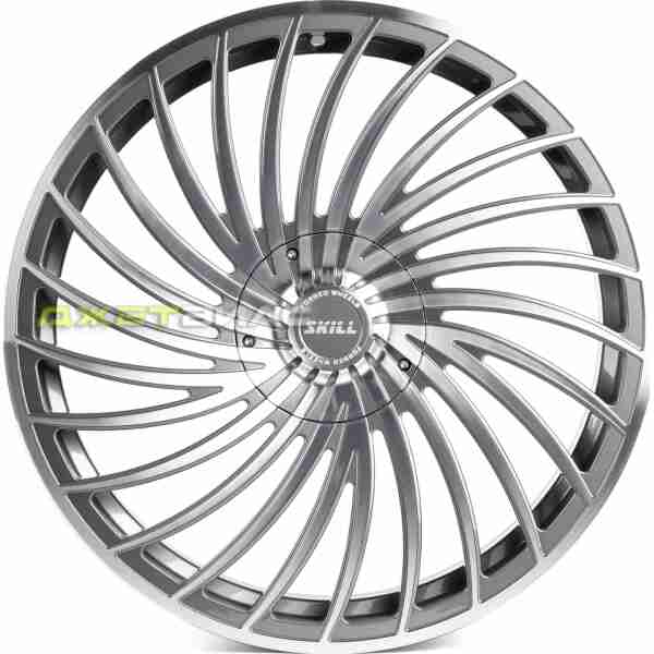 Кованый диск SKILL SL522-CS411 R20 8.5J 5x120 ET30 DIA 66.1 Графит Глянцевый + Полированные Спицы