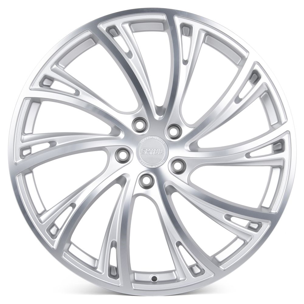 Кованый диск SKILL SL523-CS277 R21 9J 5x120 ET40 Кованый диск SKILL SL523-CS277 R21 9J 5x120 ET40 DIA 66.1 Серебро Матовое + Полированные Спицы