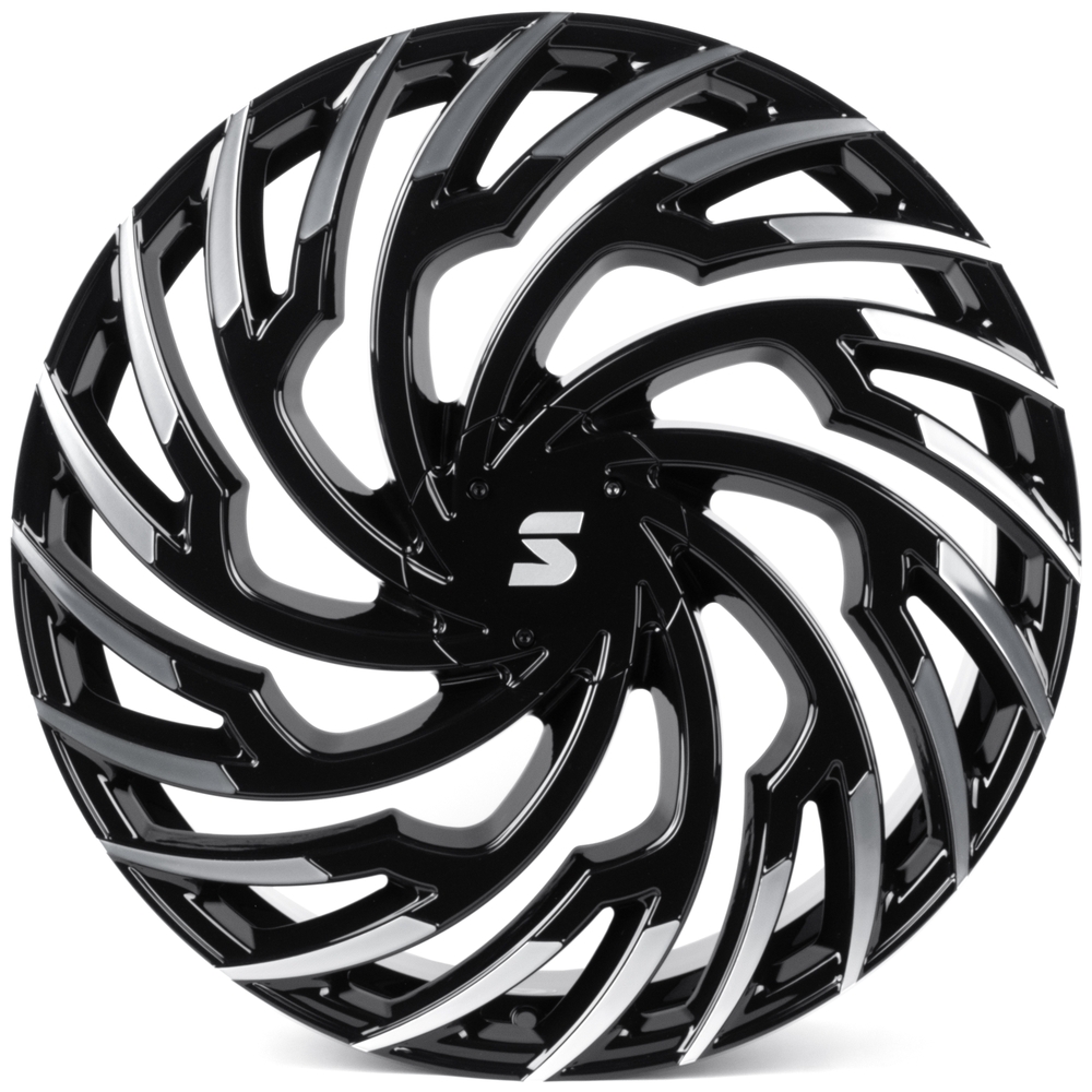 Кованый диск SKILL SL528-SB594 R22 9.5J 5x120 ET40 Кованый диск SKILL SL528-SB594 R22 9.5J 5x120 ET40 DIA 62.55 Чёрный Глянцевый + Полированные Спицы