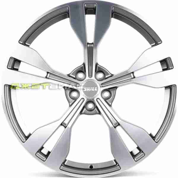 Кованый диск SKILL SL566-CT390 R21 9.5J 5x112 ET31 DIA 66.6 Графит Глянцевый + Полированные Спицы