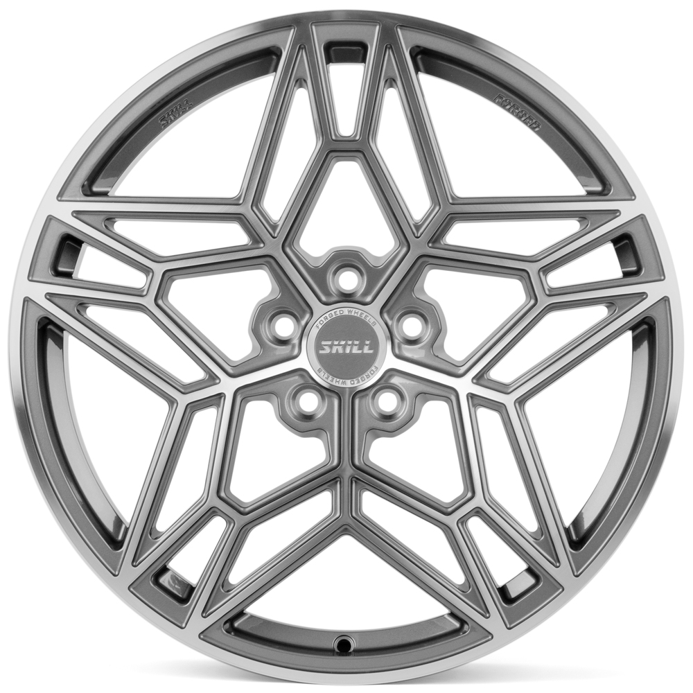 <strong>Кованые разноширокие диски SKILL SL645-CS265 R20</strong> — перед 8J ET27 Кованые разноширокие диски SKILL SL645-CS265 R20 перед 8J ET27 зад 9J ET40 5x112 DIA 66.6