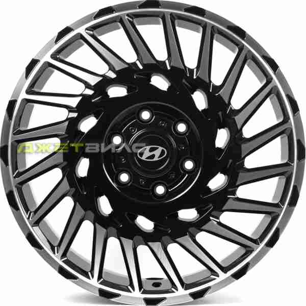 Кованый диск SKILL SV093-SV449 R20 8J 6x139.7 ET48 DIA 92.5 Чёрный Глянцевый + Полированные Спицы