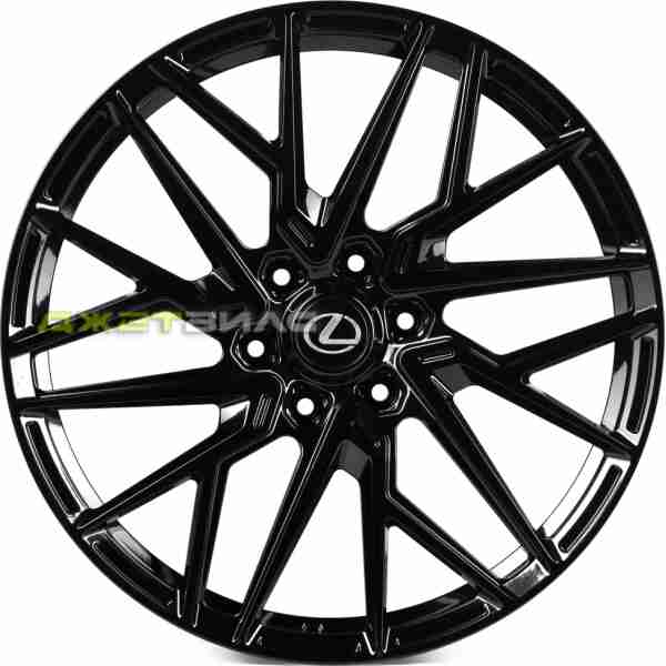 Кованый диск SKILL SV175-SV327 R22 10J 6x139.7 ET55 DIA 95.1 Чёрный Глянцевый + Полированные Спицы Под Тёмным Лаком