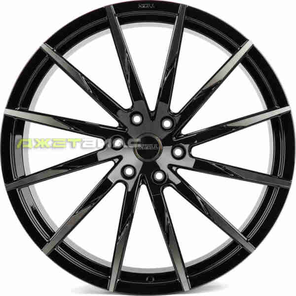Кованый диск SKILL SV179 R24 10J 6x139.7 ET30 DIA 78.1 Черный + Полированные Спицы