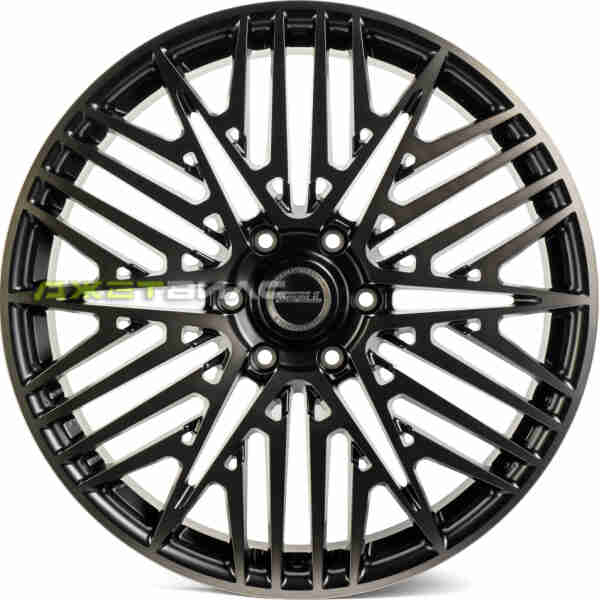 Кованый диск SKILL SV230-CT398 R22 9J 6x139.7 ET50 DIA 95.1 Чёрный Глянцевый + Полированные Спицы + Темный Матовый Лак
