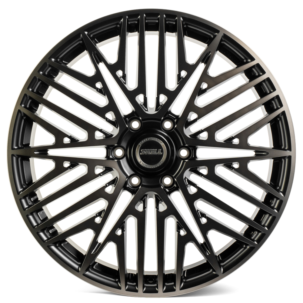 Кованый диск SKILL SV230-CT398 R22 9J 6x139.7 ET50 Кованый диск SKILL SV230-CT398 R22 9J 6x139.7 ET50 DIA 95.1 Чёрный Глянцевый + Полированные Спицы + Темный Матовый Лак
