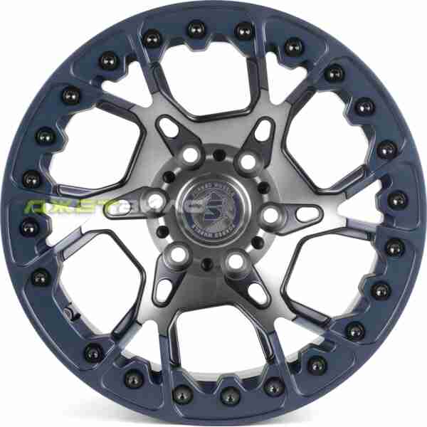 Кованый диск SKILL SV307-SL178 R17 9J 6x135 ET20 DIA 87.1 синий матовый + полировка + лак SH55