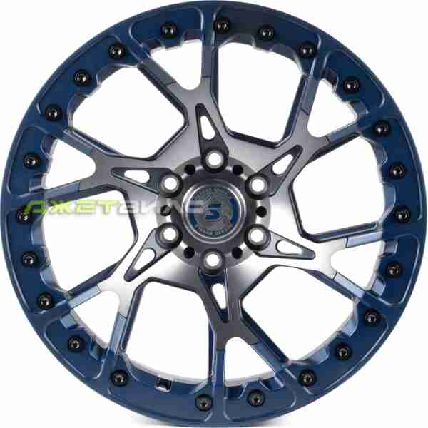 Кованый диск SKILL SV307-SL222 R20 9.5J 6x135 ET20 DIA 87.1 Синий Матовый + Полировка + Темный Лак