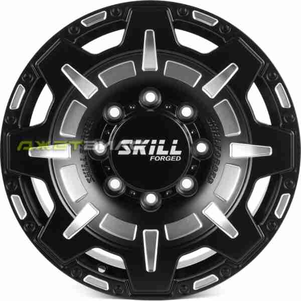 Кованый диск SKILL SV308-CS368 R17 8.5J 8x165.1 ET25 DIA 121.3 Чёрный Матовый + Полировка