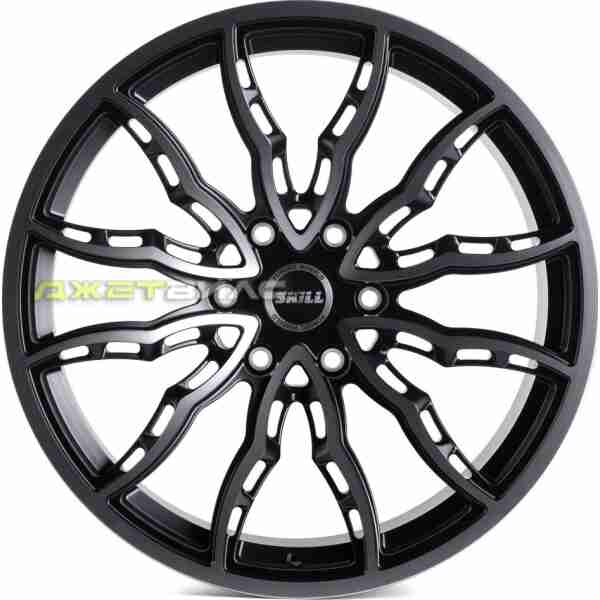 Кованый диск SKILL SV308-SB420 R20 10J 6x139.7 ET10 DIA 77.8 Чёрный Глянцевый + Полированные Спицы + Матовый Лак