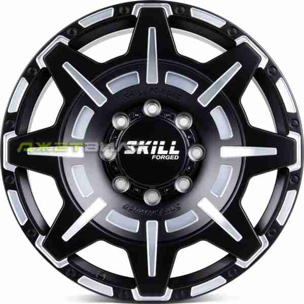 Кованый диск SKILL SV308-SB563 R20 9J 8x165.1 ET29 DIA 121.3 Чёрный Глянцевый + Полировка