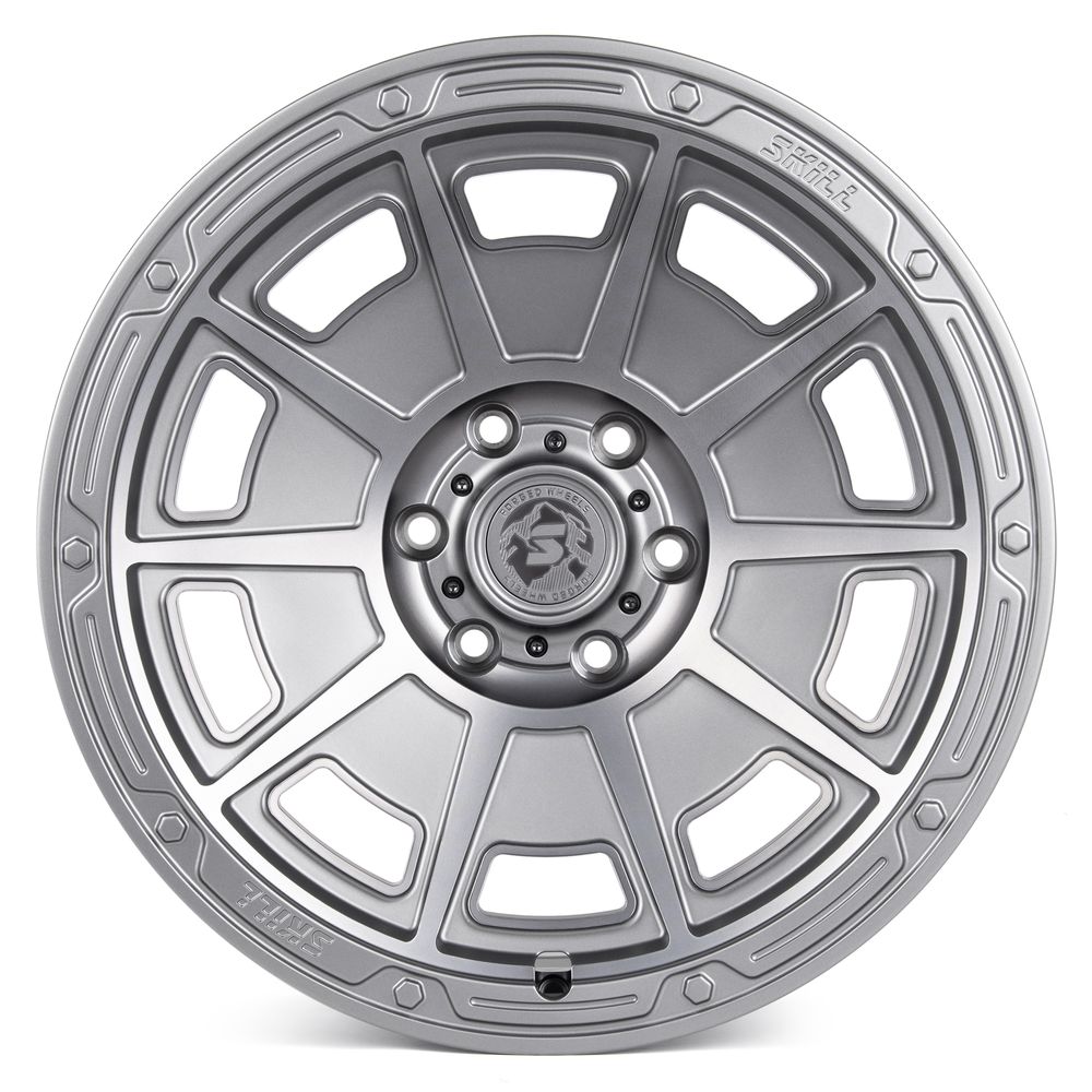 Кованый диск SKILL SV308-DS218 R20 10J 6x139.7 ET10 Кованый диск SKILL SV308-DS218 R20 10J 6x139.7 ET10 DIA 77.8 Графит Матовый + Полированные Спицы