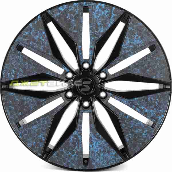 Кованый диск SKILL SV380-SV481 R22 9J 6x139.7 ET19 DIA 77.8 Чёрный Матовый + Карбон Sfc18