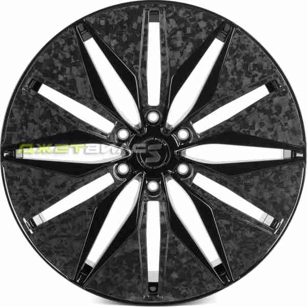 Кованый диск SKILL SV380-SV481 R22 9J 6x139.7 ET28 DIA 78.1 Чёрный Глянцевый + Карбон Sfc06