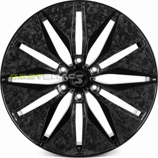 Кованый диск SKILL SV380-SV481 R22 9J 6x139.7 ET50 DIA 95.1 Чёрный Глянцевый + Карбон Sfc06