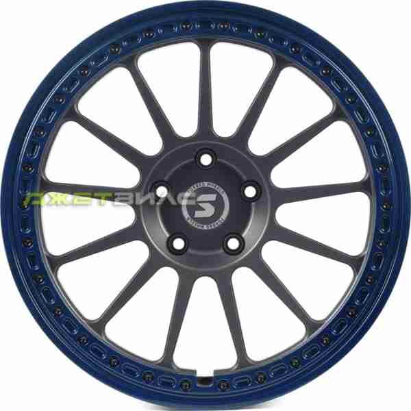 Кованый диск SKILL SV426-SV452 R20 9.5J 5x130 ET20 DIA 84.1 графит матовый + синий обод
