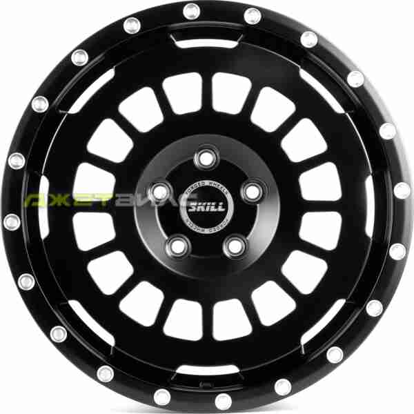 Кованый диск SKILL SV606-SB532 R18 8.5J 5x120 ET45 DIA 65.1 Чёрный Матовый + Полированные Спицы