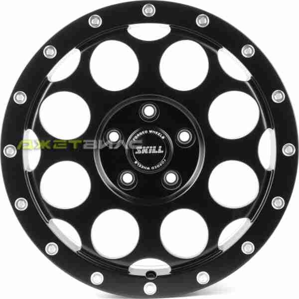 Кованый диск SKILL SV607-SV406 R17 8J 5x120 ET45 DIA 65.1 Чёрный Матовый + Полированные Декоративные Болты