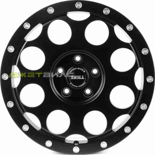 Кованый диск SKILL SV607-SK302 R18 8.5J 5x120 ET45 DIA 65.1 Чёрный Матовый + Полированные Декоративные Болты
