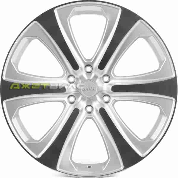 Кованый диск SKILL SV628-SL095 R22 9J 6x139.7 ET28 DIA 106.1 Серый + Полированные Спицы