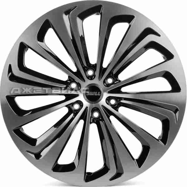 Кованый диск SKILL SV905-CS286 R22 9J 6x139.7 ET50 DIA 95.1 Черный + Полированные Спицы