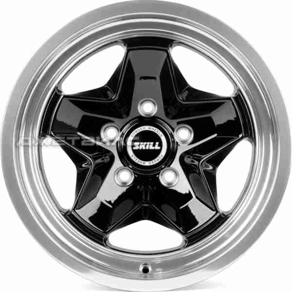 Кованый диск SKILL SV911-SV274 R17 8.5J 5x127 ET12 DIA 71.5 Чёрный + Полированный Обод