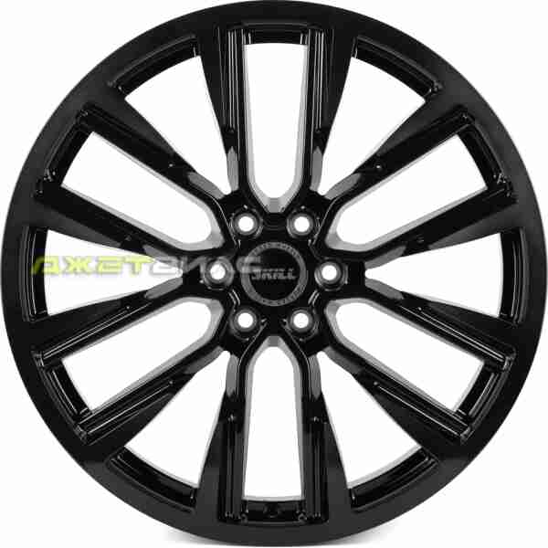Кованый диск SKILL SV946-CS410 R20 8J 6x114.3 ET46 DIA 67.1 чёрный глянцевый + полированные спицы + лак SH52